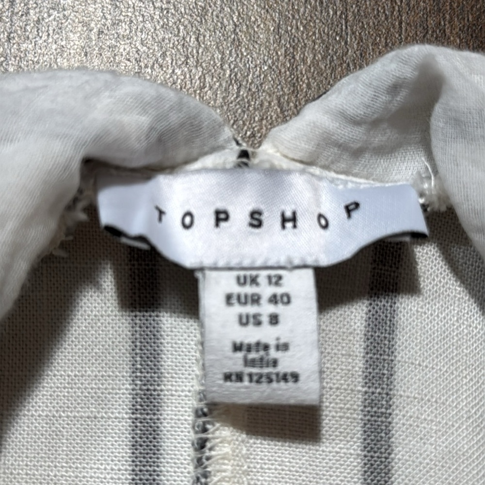 Topshop Black and White Button-Front Dress - Picture 11 of 14